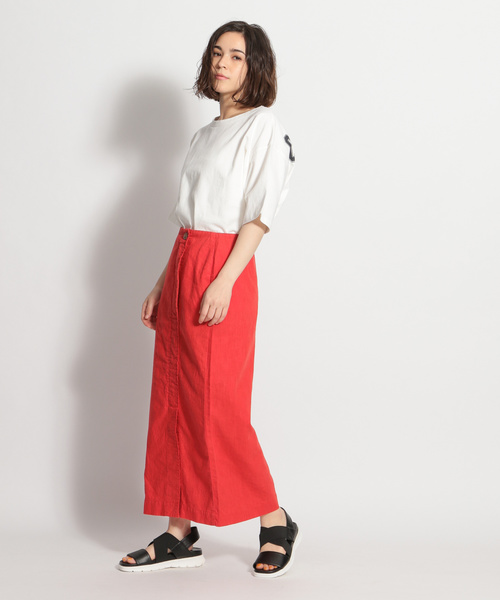 niko and...（ニコアンド）の「ストレートラップスカート（スカート・レディース・ブラック/ベージュ/レッド/キャメル・MEDIUM/LARGE）」の5枚目の写真