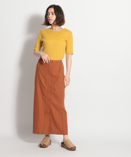 niko and...（ニコアンド）の「ストレートラップスカート（スカート・レディース・ブラック/ベージュ/レッド/キャメル・MEDIUM/LARGE）」の12枚目の写真