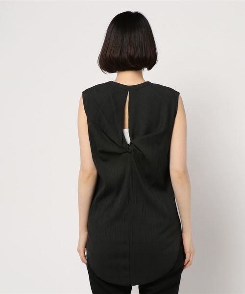 LOWRYS FARM（ローリーズファーム）の「テレコリブＳＥＴＵＰノースリーブ　840467（Tシャツ/カットソー・レディース・チャコールグレー/ブラウン/アイボリー・FREE）」の4枚目の写真