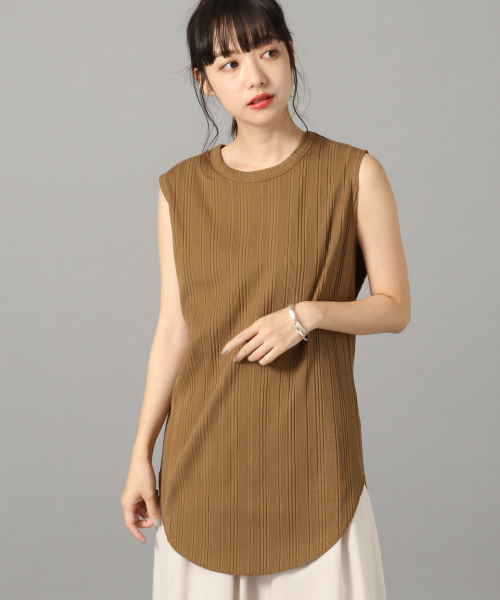 LOWRYS FARM（ローリーズファーム）の「テレコリブＳＥＴＵＰノースリーブ　840467（Tシャツ/カットソー・レディース・チャコールグレー/ブラウン/アイボリー・FREE）」の18枚目の写真