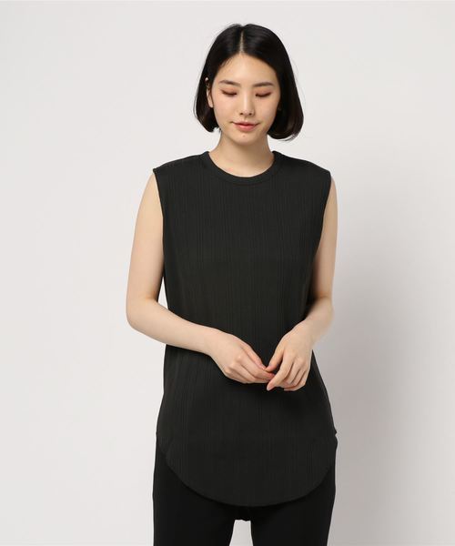 LOWRYS FARM（ローリーズファーム）の「テレコリブＳＥＴＵＰノースリーブ　840467（Tシャツ/カットソー・レディース・チャコールグレー/ブラウン/アイボリー・FREE）」の14枚目の写真