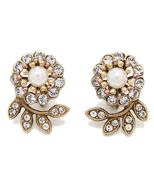 Demi-Luxe BEAMS(デミルクス ビームス)の「February for BEAMS / ビジュー×パール フラワー イヤリング(イヤリング・レディース・その他1・ONE SIZE)」の1枚目の写真