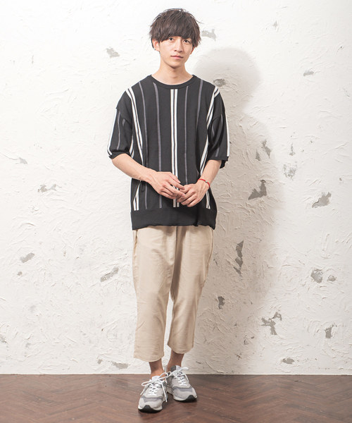 MinoriTY(マイノリティ)の「【涼しい素材】麻混イージーアンクルパンツ/テーパードパンツ/冷感(その他パンツ・メンズ・ブラック/ベージュ/ネイビー/カーキ/チャコール・M/L)」の8枚目の写真