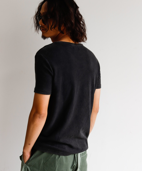 Auntie Rosa Holiday(アンティローザホリデー)の「【Holiday】ウォッシュ加工リブtee(Tシャツ/カットソー・メンズ・ブラック/ブルー/ボルドー・MEDIUM/LARGE/X-LARGE)」の22枚目の写真