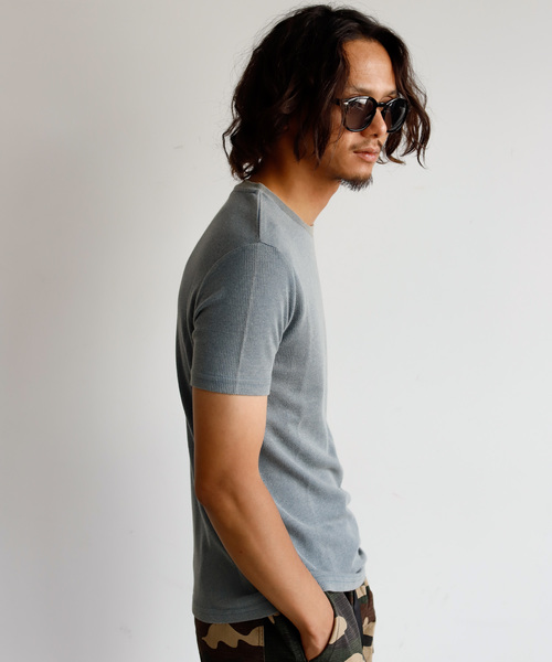 Auntie Rosa Holiday(アンティローザホリデー)の「【Holiday】ウォッシュ加工リブtee(Tシャツ/カットソー・メンズ・ブラック/ブルー/ボルドー・MEDIUM/LARGE/X-LARGE)」の15枚目の写真