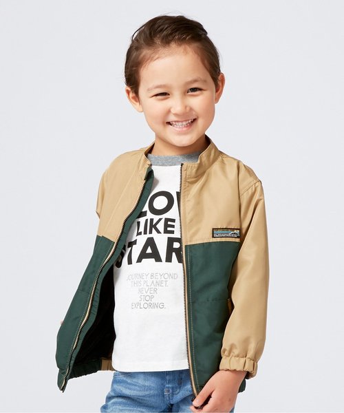 BREEZE(ブリーズ)の「切替ウィンドブレーカー(ナイロンジャケット)」|ベージュ