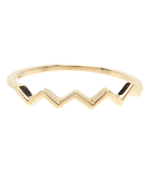 e.m. | K18ギザギザファランジリング(ミディリング)(リング)