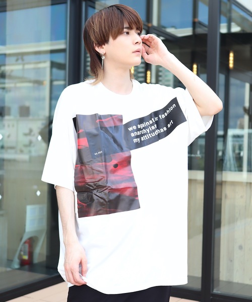 AFYF(エーエフワイエフ)の「【ビッグシルエット】AFYF MESH TR PRIBT SS TEE/メッシュプリントビッグTEE(Tシャツ/カットソー)」|ホワイト系その他2