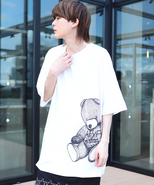 AFYF(エーエフワイエフ)の「【ビッグシルエット】AFYF MESH TR PRIBT SS TEE/メッシュプリントビッグTEE(Tシャツ/カットソー)」|ホワイト系その他4