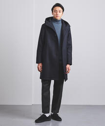 あさUNITED ARROWS メルトン　フード コート ブラウン　M あさUNITED ARROWS メルトン フード コート ブラウン M メルトン