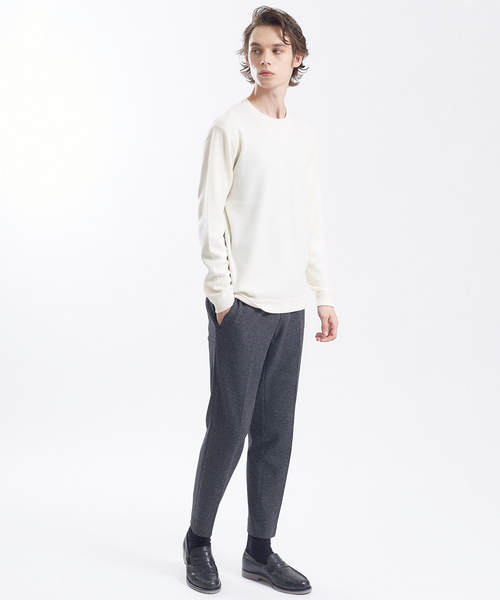 RECENCY OF MINE(リーセンシー オブ マイン)の「【Recency of Mine】FLEX ウォッシャブルクルーニット(ニット/セーター・メンズ・ブラック/ブラウン/オフホワイト/ブルー・44/46/48/50)」の12枚目の写真