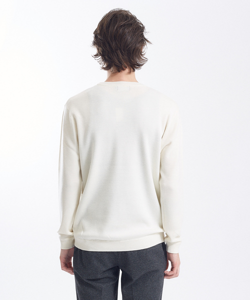 RECENCY OF MINE(リーセンシー オブ マイン)の「【Recency of Mine】FLEX ウォッシャブルクルーニット(ニット/セーター・メンズ・ブラック/ブラウン/オフホワイト/ブルー・44/46/48/50)」の10枚目の写真
