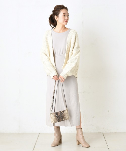 DouDou(ドゥドゥ)の「手編みカーディガン(カーディガン/ボレロ・レディース・モカ/ホワイト系その他・FREE)」の20枚目の写真