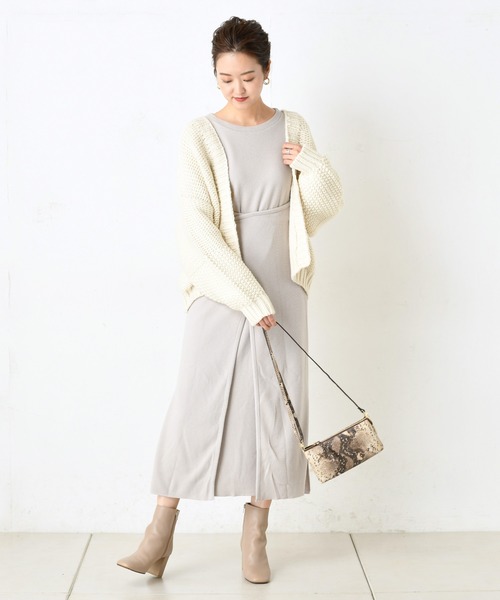 DouDou(ドゥドゥ)の「手編みカーディガン(カーディガン/ボレロ・レディース・モカ/ホワイト系その他・FREE)」の18枚目の写真