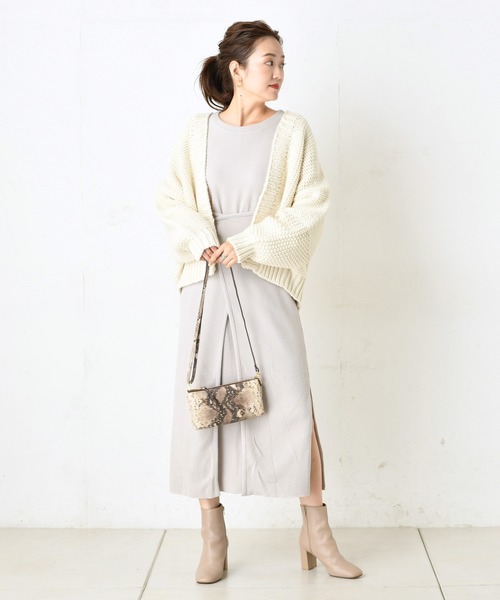 DouDou(ドゥドゥ)の「手編みカーディガン(カーディガン/ボレロ・レディース・モカ/ホワイト系その他・FREE)」の16枚目の写真