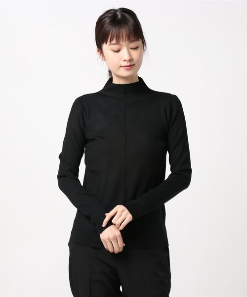 PARKS TOKYO SELECT（パークストウキョウセレクト）の「ｼﾝﾌﾟﾙﾌﾟﾁﾊｲｼﾙｷｰﾈｯｸﾆｯﾄ（ニット/セーター・レディース・ホワイト/ブラック/ダークブラウン・FREE）」の8枚目の写真