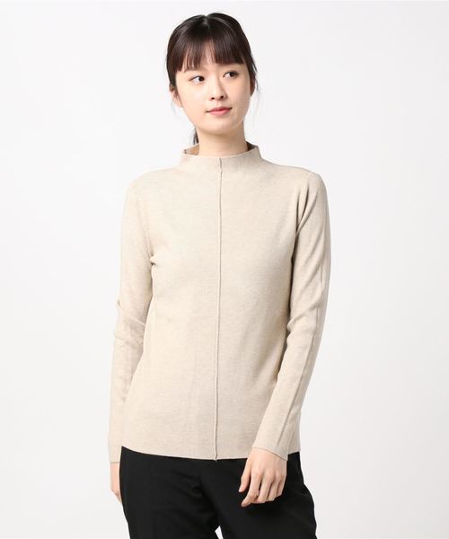 PARKS TOKYO SELECT（パークストウキョウセレクト）の「ｼﾝﾌﾟﾙﾌﾟﾁﾊｲｼﾙｷｰﾈｯｸﾆｯﾄ（ニット/セーター・レディース・ホワイト/ブラック/ダークブラウン・FREE）」の7枚目の写真