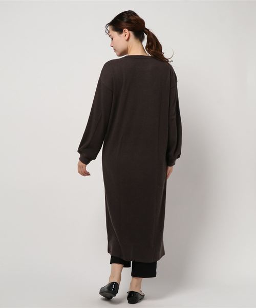 STYLEBLOCK（スタイルブロック）の「起毛リブスリットワンピース（ワンピース・レディース・ブラック/ベージュ/パープル/ブラウン・M）」の6枚目の写真