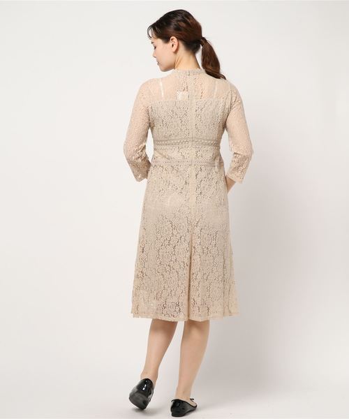 flower（フラワー）の「ジョイフルレースワンピース（ワンピース・レディース・ベージュ/ブルー/ブラック・FREE）」の10枚目の写真