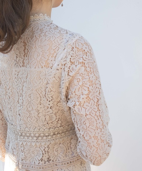 flower（フラワー）の「ジョイフルレースワンピース（ワンピース・レディース・ベージュ/ブルー/ブラック・FREE）」の13枚目の写真