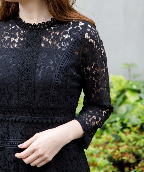 flower（フラワー）の「ジョイフルレースワンピース（ワンピース・レディース・ベージュ/ブルー/ブラック・FREE）」の21枚目の写真