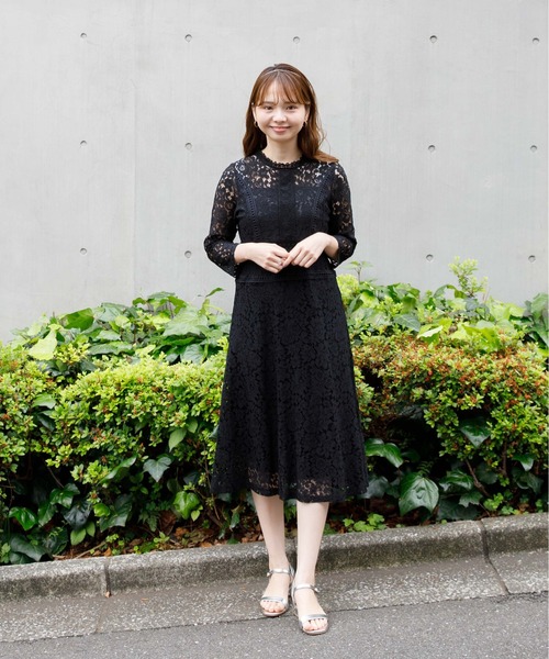 flower（フラワー）の「ジョイフルレースワンピース（ワンピース・レディース・ベージュ/ブルー/ブラック・FREE）」の6枚目の写真