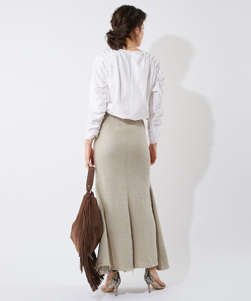 ウィムガゼット　HEAVYLINEN フレアさスカート　マーメイドスカート Whim Gazette（ウィムガゼット）の「HEAVYLINENフレアスカート