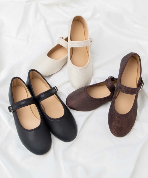 WEGO(ウィゴー)の「WEGO/カンフーシューズ(パンプス・レディース・ブラック/アイボリー/ブラウン・MEDIUM/LARGE)」の14枚目の写真