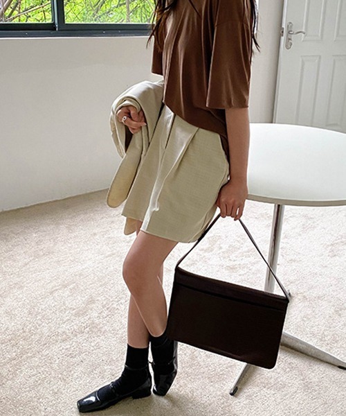 chuclla(チュクラ)の「【chuclla】Set-up short pants sb-4 chw1164(その他パンツ・レディース・ライトブルー/ブラック/ライトベージュ・S/M)」の4枚目の写真