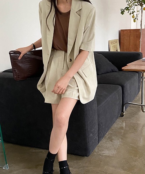 chuclla(チュクラ)の「【chuclla】Set-up short pants sb-4 chw1164(その他パンツ・レディース・ライトブルー/ブラック/ライトベージュ・S/M)」の5枚目の写真