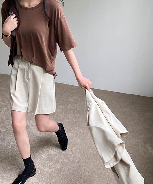 chuclla(チュクラ)の「【chuclla】Set-up short pants sb-4 chw1164(その他パンツ・レディース・ライトブルー/ブラック/ライトベージュ・S/M)」の9枚目の写真