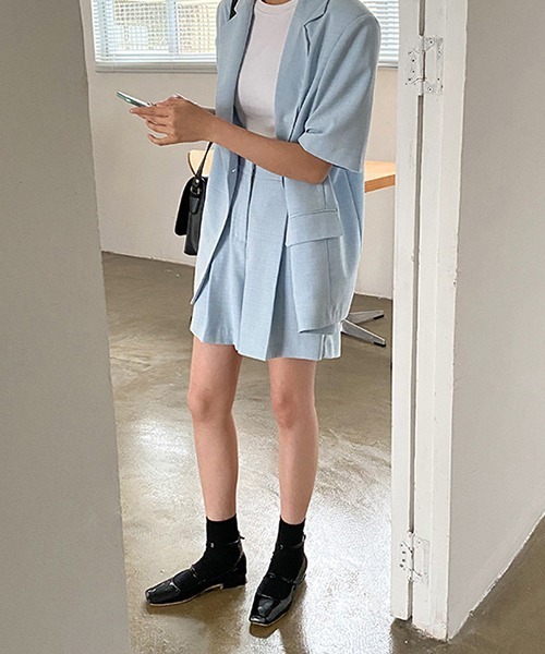 chuclla(チュクラ)の「【chuclla】Set-up short pants sb-4 chw1164(その他パンツ・レディース・ライトブルー/ブラック/ライトベージュ・S/M)」の15枚目の写真
