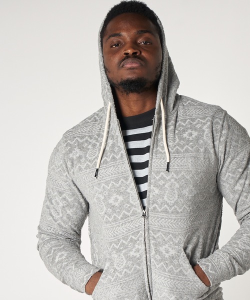 OP/オーピー】パイルジップアップパーカー / ユニセックス ネイティブ