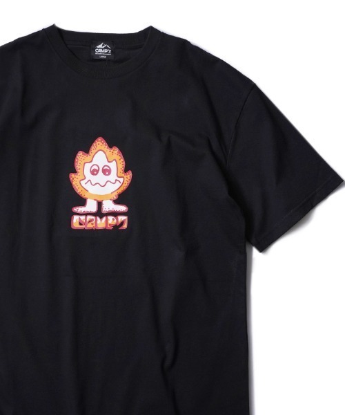 CAMP7（キャンプセブン）の「《CAMP7》Naoki “SAND” Yamamoto fire PRINT グラフィック TEE（Tシャツ/カットソー・メンズ・ブラック/ホワイト・X-LARGE/LARGE/MEDIUM）」の7枚目の写真