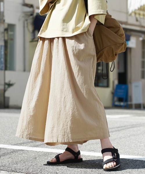 LISETTEリゼッタ　リネン100%  キュロットパンツ　ガウチョ スカートのようなキュロットパンツ — LISETTE