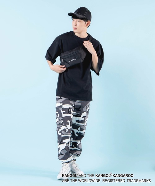 KANGOL(カンゴール)の「∴WEGO/KANGOL 別注ウエストバッグ(ボディバッグ/ウエストポーチ・メンズ・ブラック/ベージュ・FREE)」の6枚目の写真