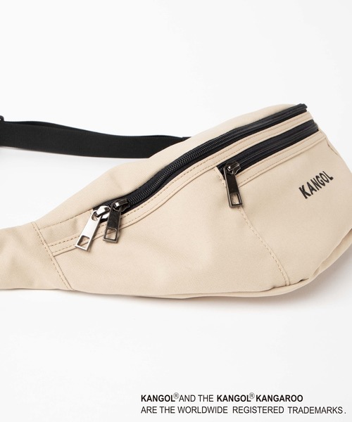 KANGOL(カンゴール)の「∴WEGO/KANGOL 別注ウエストバッグ(ボディバッグ/ウエストポーチ・メンズ・ブラック/ベージュ・FREE)」の7枚目の写真