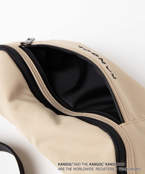KANGOL(カンゴール)の「∴WEGO/KANGOL 別注ウエストバッグ(ボディバッグ/ウエストポーチ・メンズ・ブラック/ベージュ・FREE)」の9枚目の写真
