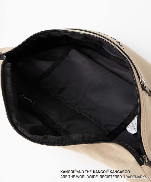 KANGOL(カンゴール)の「∴WEGO/KANGOL 別注ウエストバッグ(ボディバッグ/ウエストポーチ・メンズ・ブラック/ベージュ・FREE)」の3枚目の写真