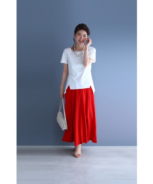 cawaii(カワイイ)の「くびれ魅せデザイン。裾カッティングTシャツトップス(Tシャツ/カットソー・レディース・ホワイト/ブラック・3XL/M/L/XL/XXL)」の18枚目の写真