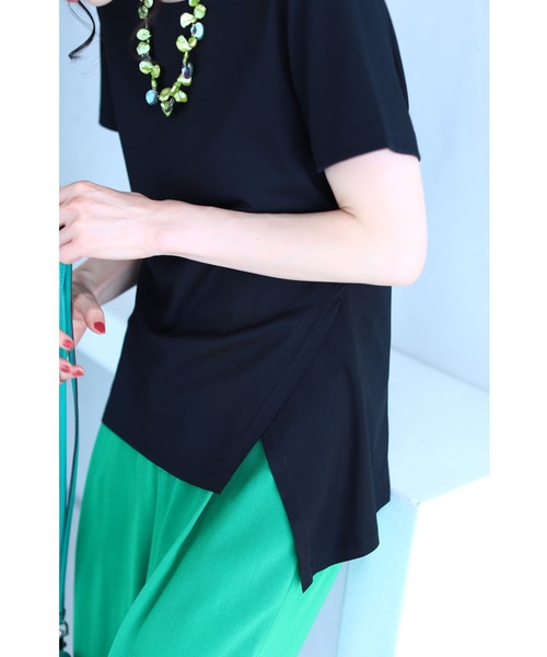 cawaii(カワイイ)の「くびれ魅せデザイン。裾カッティングTシャツトップス(Tシャツ/カットソー・レディース・ホワイト/ブラック・3XL/M/L/XL/XXL)」の16枚目の写真