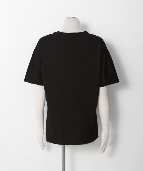 Grandeir（グランディール）の「胸ポケット付き 半袖 カットソー（Tシャツ/カットソー・レディース・ホワイト/ブラック/グレー・M/L）」の4枚目の写真