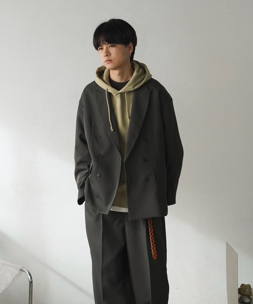 WYM LIDNM（ウィム バイ リドム）の「HEAVY WEIGHT WIDE PARKA（パーカー・メンズ・ブラウン/オレンジ/ライトグリーン/ブルー系その他/パープル系その他/ベージュ/ライトベージュ/ブルー系その他3/ブルー系その他2/ライトグレー/キャメル/チャコールグレー/オリーブ/ダークグレー/グリーン系/ブルーグリーン/サンドベージュ/グレー系・S/M/L）」の20枚目の写真