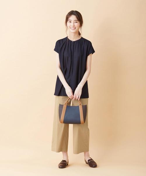 J.PRESS(ジェイプレス)の「【洗える】コットンナイロンシルキーローン ワイドパンツ(その他パンツ・レディース・ブラック系/グレー系/黄土色系/カーキ系・T13/T15/T17)」の9枚目の写真