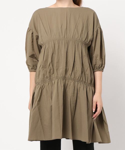 LOWRYS FARM（ローリーズファーム）の「ティアードチュニックＳＳ　893814（シャツ/ブラウス・レディース・オフホワイト/ブラック/カーキ・FREE）」の17枚目の写真