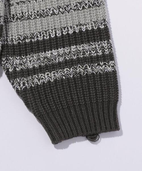 BEAUTY&YOUTH UNITED ARROWS（ビューティーアンドユースユナイテッドアローズ）の「＜YSTRDY's TMRRW (イエスタデイズトゥモロウ )＞ BD PHAT KNIT/ニット □□（ニット/セーター・メンズ・グレー・MEDIUM/SMALL）」の4枚目の写真