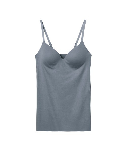 GUNZE（グンゼ）の「KIREILABO/キレイラボ バストラインを美しくキープ ブラキャミソール オーガニックコットン（インナーウェア/肌着・レディース・ブラック/グレー/ブルー/グリーン/ホワイト系その他/スモークピンク/ライトブルー/レンガ/インディゴブルー/ピンク/モカ/マスタード/ブルー系その他/オレンジ/グリーン系その他/ブルー系その他2/ネイビー/ライトブラウン/グリーン系その他2/サーモンピンク・MEDIUM/LARGE/X-LARGE）」の12枚目の写真