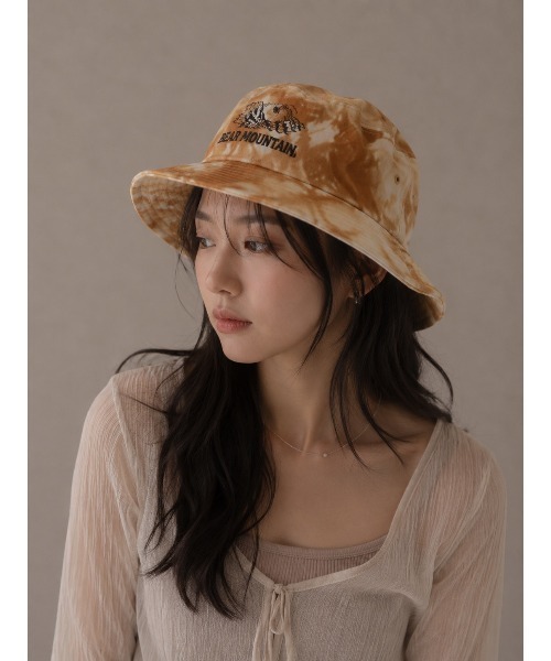 FRUIT OF THE LOOM(フルーツオブザルーム)の「【FRUIT OF THE LOOM/フルーツオブザルーム】 後染め COTTON LOGO BUCKET HAT/ロゴバケットハット(ハット・レディース・グリーン/イエロー/ベージュ・FREE)」の3枚目の写真