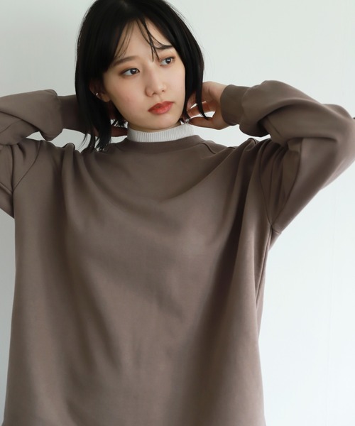 PAGEBOY(ページボーイ)の「モードラインウラケプルオーバー(Tシャツ/カットソー・レディース・ブラック/オフホワイト/モカ・FREE)」の18枚目の写真