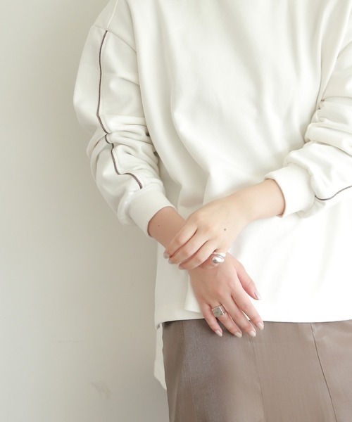 PAGEBOY(ページボーイ)の「モードラインウラケプルオーバー(Tシャツ/カットソー・レディース・ブラック/オフホワイト/モカ・FREE)」の11枚目の写真